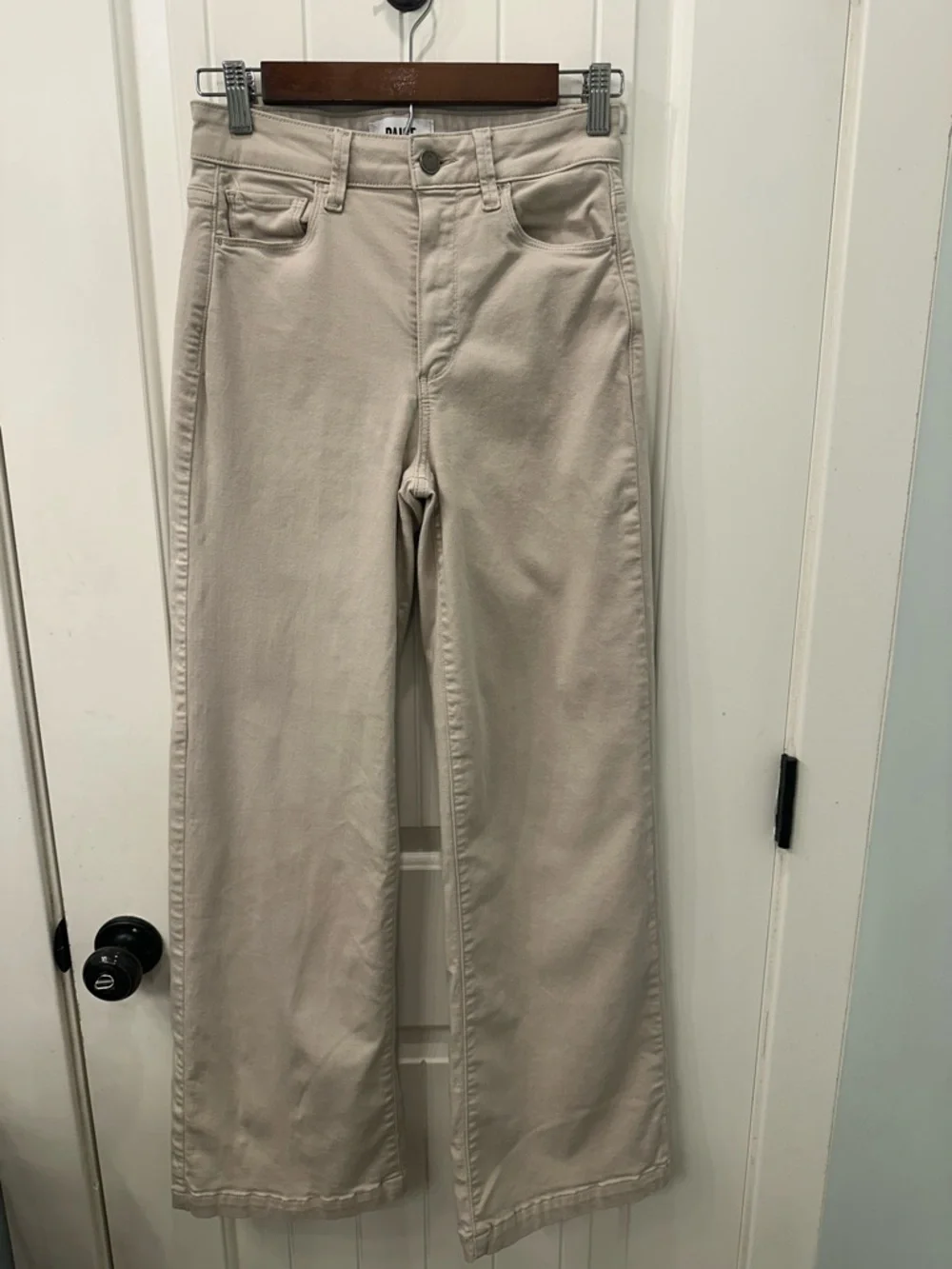 PAIGE Genesee Tan Wide Leg Pants 25 Boho Coastal